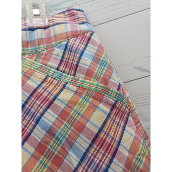 Croft Barrow Golf Tennis Skort Skirt Plaid Red Blue Pockets Sz 10 - Picture 4 of 7